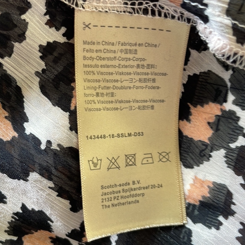 Scotch and Soda animal print chiffon blouse - Picture 10 of 10